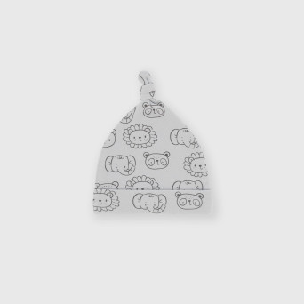 Cappello in cotone interlock da bambino blu Cappello in cotone interlock da bambino blu