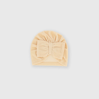 Chapeau en chenille pour fillette beige Chapeau en chenille pour fillette beige