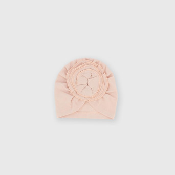 Gorro de algodón interlock para niña rosa Gorro de algodón interlock para niña rosa