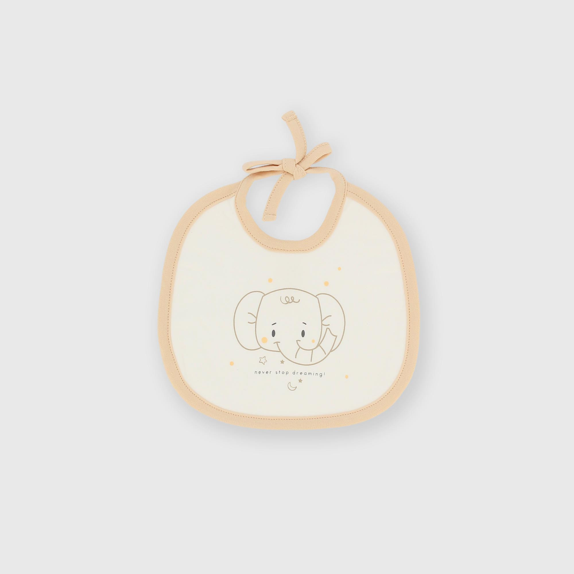 Bavaglino in cotone interlock da bambino bianco