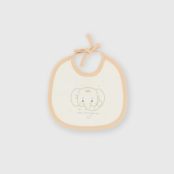 Нагрудник из хлопка интерлок для мальчиков, белый Нагрудник из хлопка интерлок для мальчиков, белый