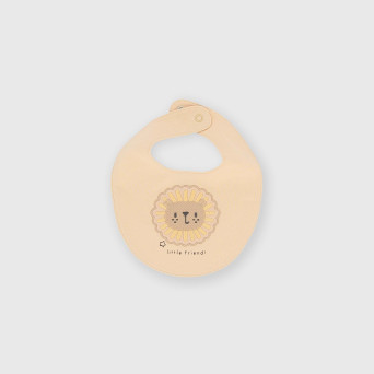 Нагрудник из хлопка интерлок для мальчиков, бежевый Нагрудник из хлопка интерлок для мальчиков, бежевый