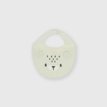 Bavette en coton interlock pour garçon vert Bavette en coton interlock pour garçon vert