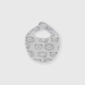 Bavette en coton interlock pour garçon bleu Bavette en coton interlock pour garçon bleu