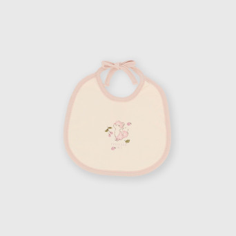 Bavaglino in cotone interlock da bambina bianco Bavaglino in cotone interlock da bambina bianco