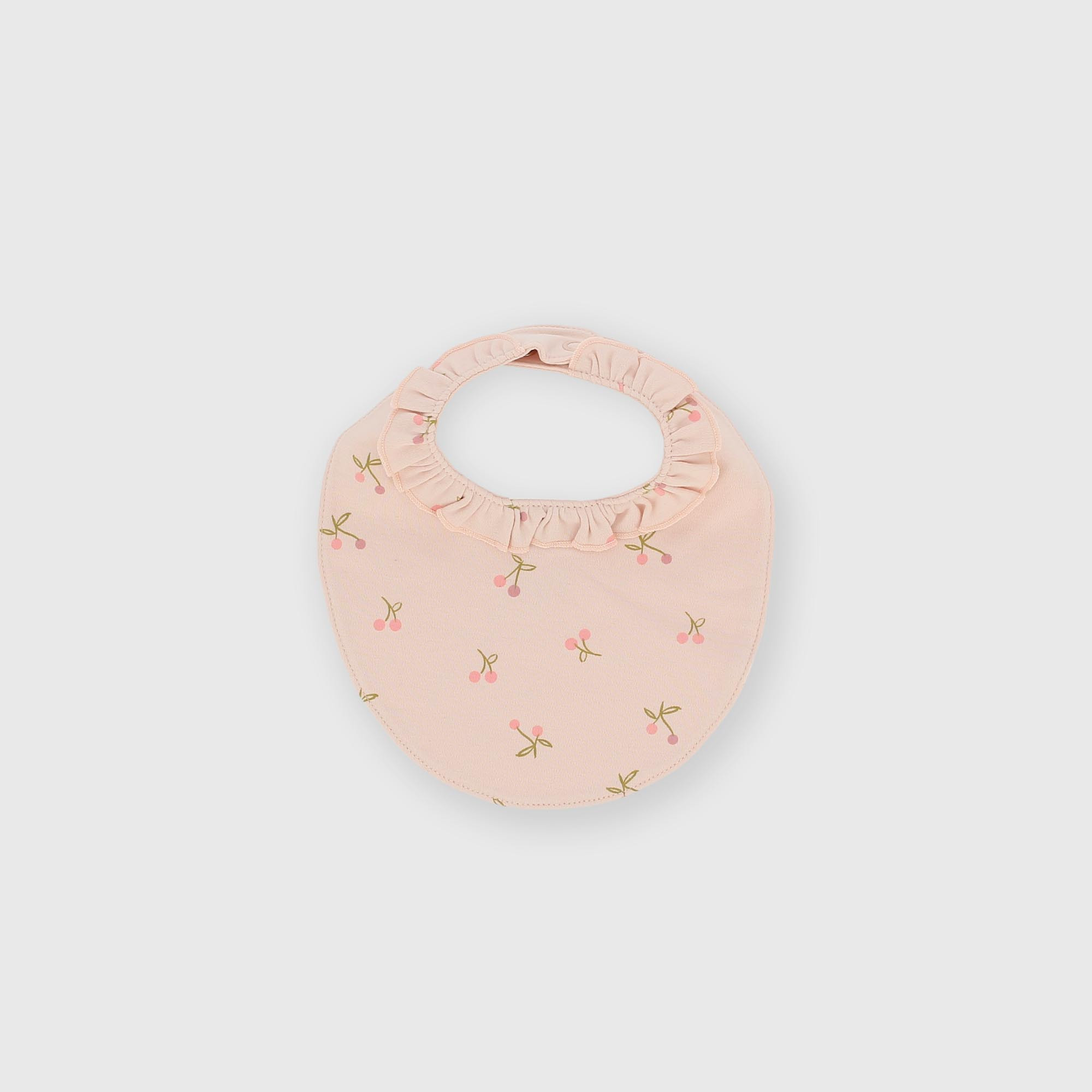 Bavaglino in cotone interlock da bambina rosa