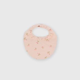 Bavaglino in cotone interlock da bambina rosa Bavaglino in cotone interlock da bambina rosa