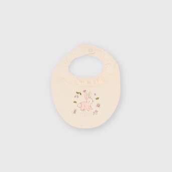 Bavaglino in cotone interlock da bambina bianco Bavaglino in cotone interlock da bambina bianco