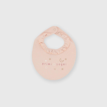 Bavaglino in cotone interlock da bambina rosa Bavaglino in cotone interlock da bambina rosa
