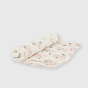 Couverture en molleton pour fillette blanc Couverture en molleton pour fillette blanc