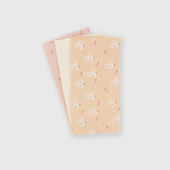 Copertina in garza di cotone da bambina beige Copertina in garza di cotone da bambina beige
