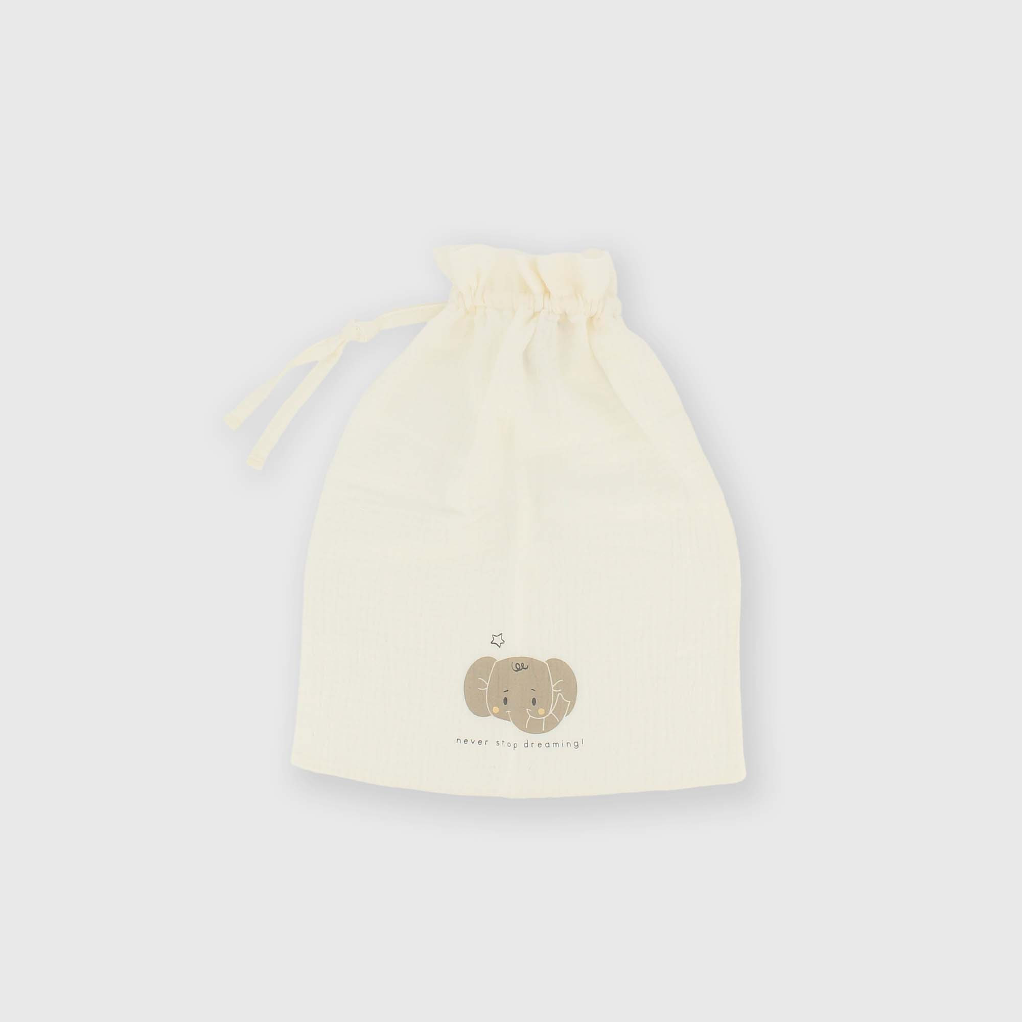 Cotton baby bag for boy white