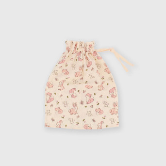 Sacchetto nascita in cotone da bambina bianco Sacchetto nascita in cotone da bambina bianco