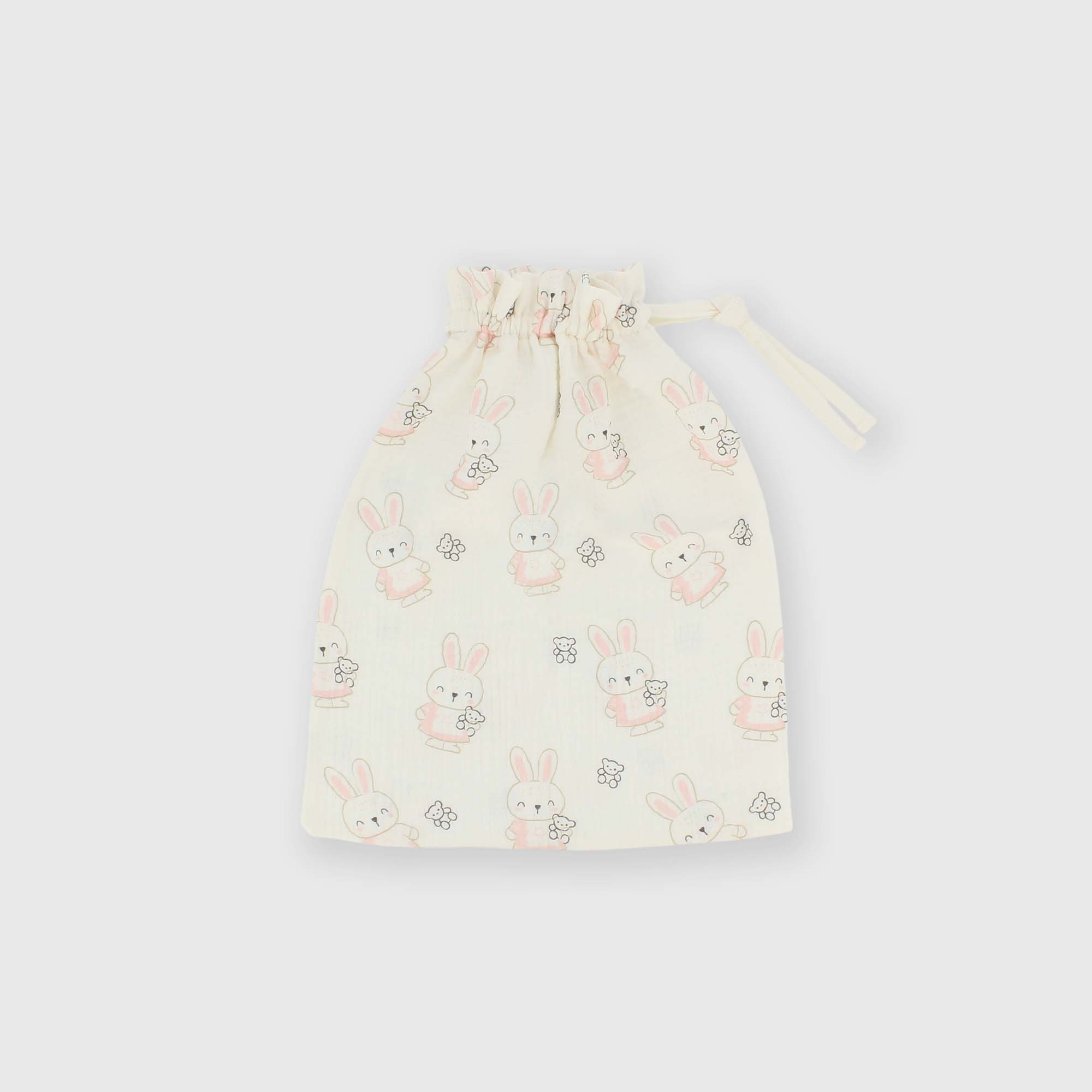 Cotton baby bag for girl white