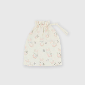 Sacchetto nascita in cotone da bambina bianco Sacchetto nascita in cotone da bambina bianco