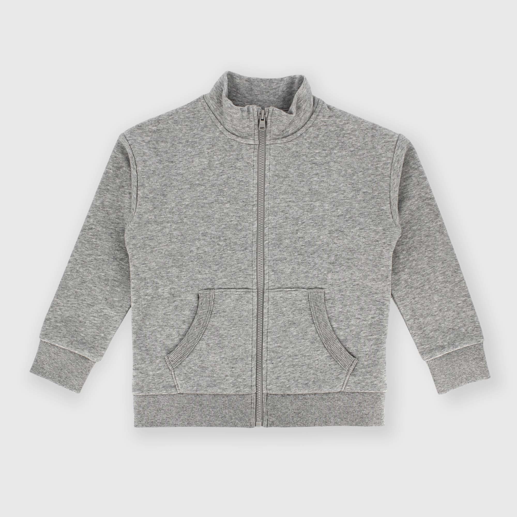 Maglia&#x20;con&#x20;zip&#x20;in&#x20;felpa&#x20;unisex&#x20;grigio