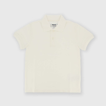 Polo in cotone piquet unisex bianco Polo in cotone piquet unisex bianco