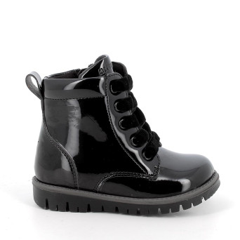 Anfibi da bambina nero con zip Anfibi da bambina nero con zip