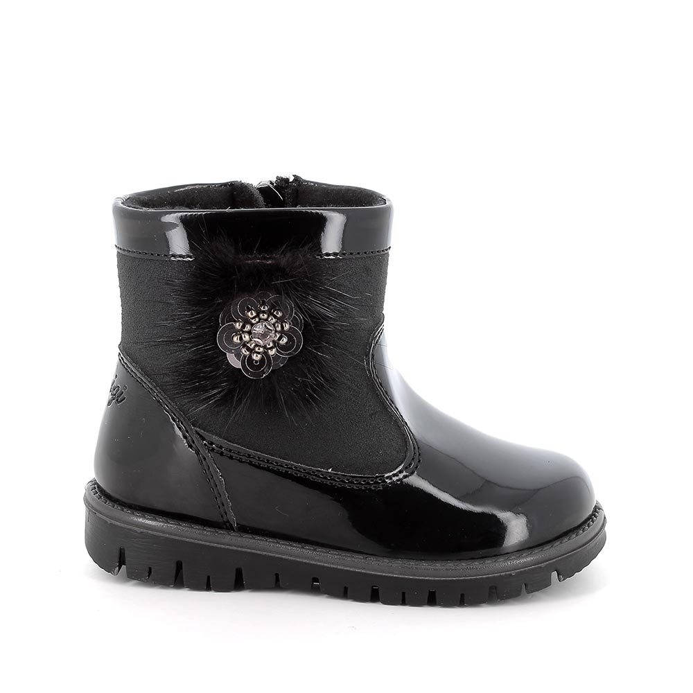 M&#xC4;DCHEN&#x20;STIEFELETTE&#x20;SCHWARZ&#x20;MIT&#x20;ZIP