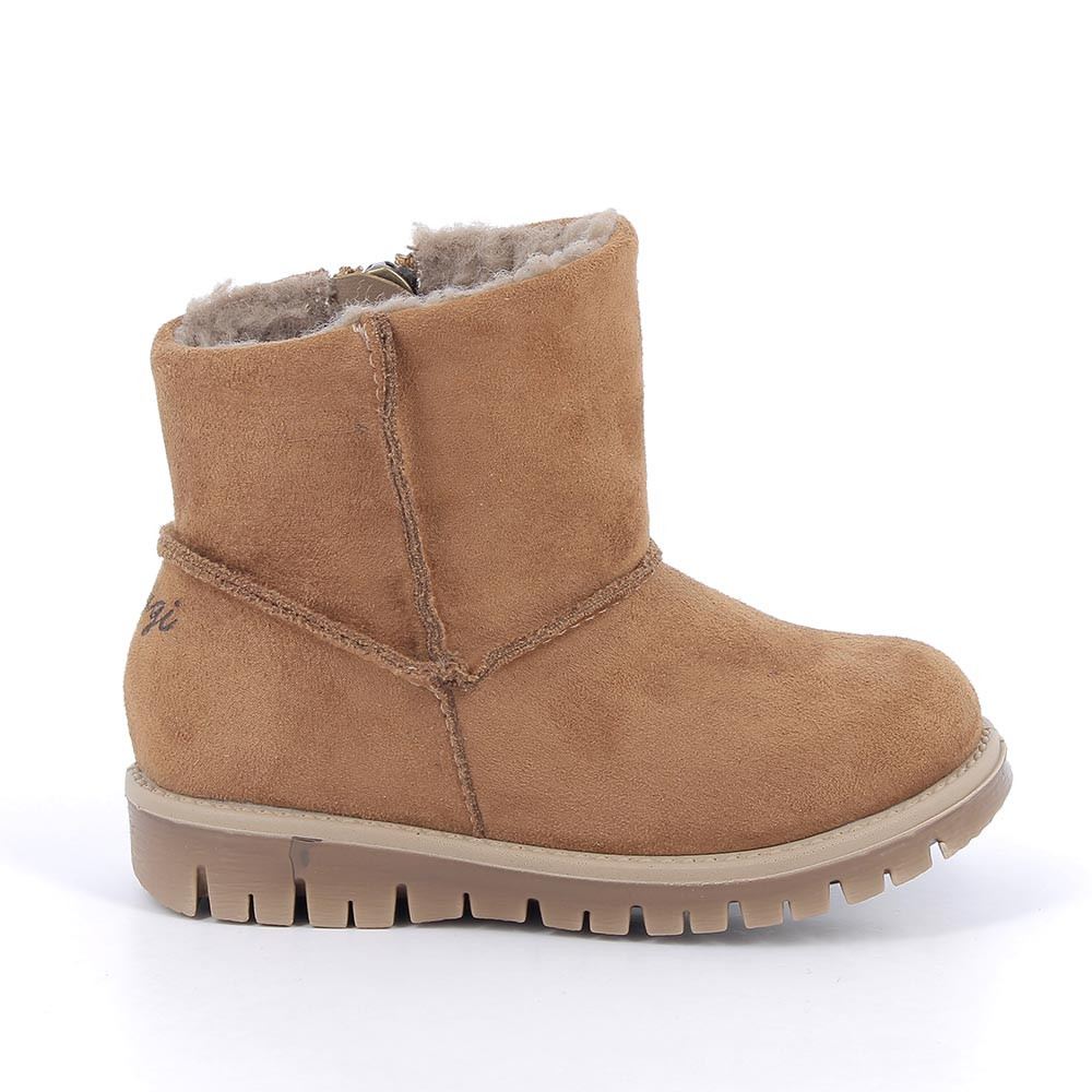 M&#xC4;DCHEN&#x20;STIEFELETTE&#x20;BRAUN&#x20;MIT&#x20;ZIP