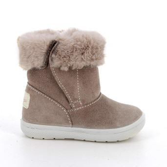 Stivaletti da bambina beige con strap Stivaletti da bambina beige con strap