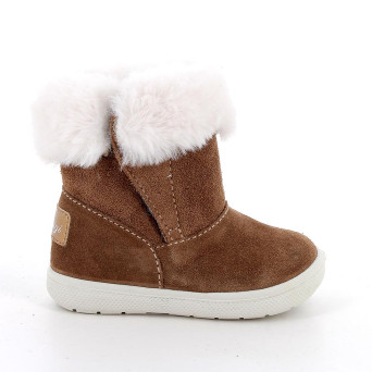 Half boots for girls brown with velcro Half boots for girls brown with velcro