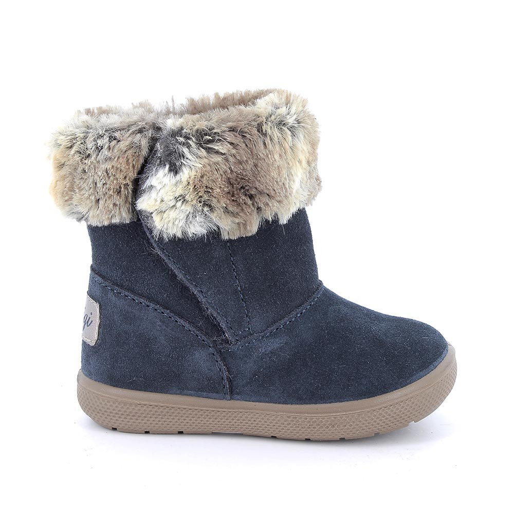 M&#xC4;DCHEN&#x20;STIEFELETTE&#x20;BLAU&#x20;MIT&#x20;VELCRO