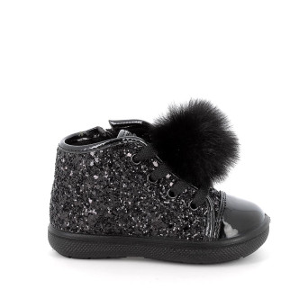 MÄDCHEN SCHUH SCHWARZ MIT ZIP MÄDCHEN SCHUH SCHWARZ MIT ZIP