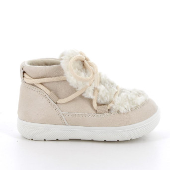 MÄDCHEN STIEFELETTEN BEIGE MIT SENKEL MÄDCHEN STIEFELETTEN BEIGE MIT SENKEL