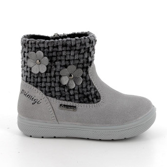 Stivaletti gore-tex da bambina grigio con zip Stivaletti gore-tex da bambina grigio con zip