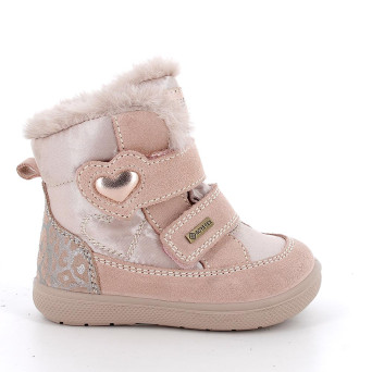 Stivaletti gore-tex da bambina rosa con strap Stivaletti gore-tex da bambina rosa con strap
