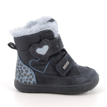 Stivaletti gore-tex da bambina blu con strap Stivaletti gore-tex da bambina blu con strap