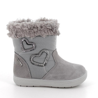 Stivaletti gore-tex da bambina grigio con zip Stivaletti gore-tex da bambina grigio con zip