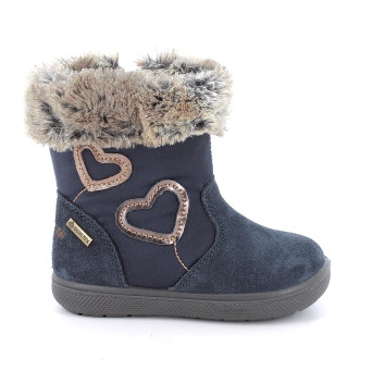 Stivaletti gore-tex da bambina blu con zip Stivaletti gore-tex da bambina blu con zip