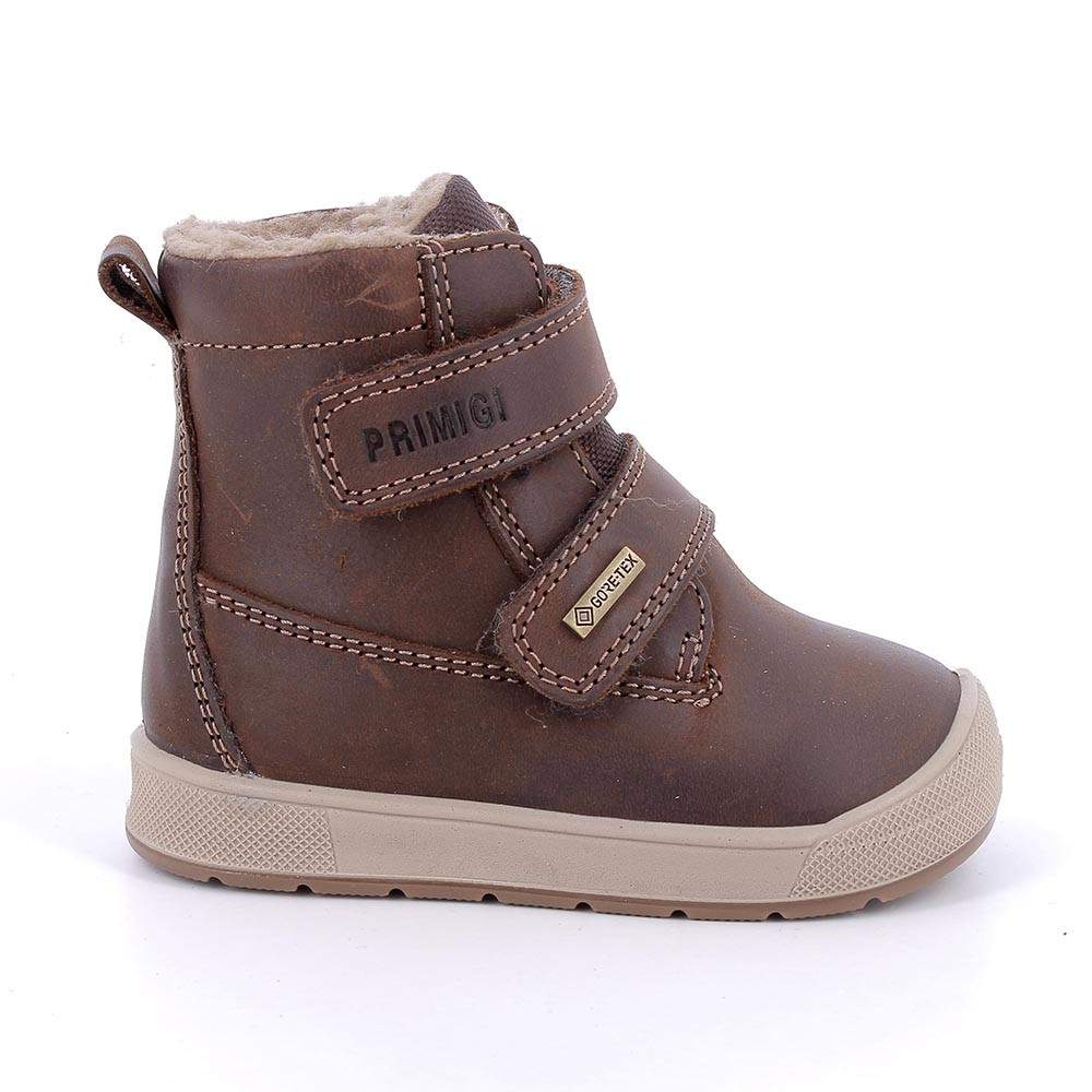 Scarponcini&#x20;gore-tex&#x20;da&#x20;bambino&#x20;marrone&#x20;con&#x20;strap