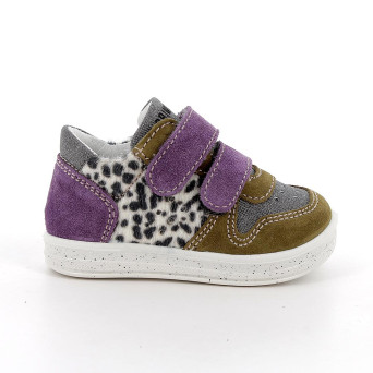 Sneaker pour fille vert et violet avec velcro Sneaker pour fille vert et violet avec velcro