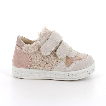Sneaker pour fille beige avec velcro Sneaker pour fille beige avec velcro
