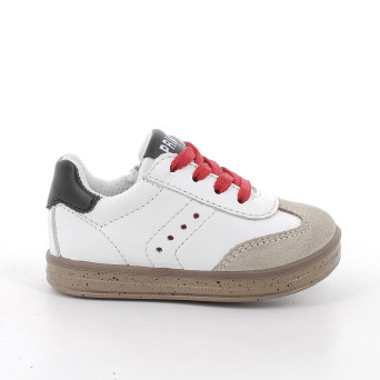 Sneaker pour garçon blanc avec zip Sneaker pour garçon blanc avec zip