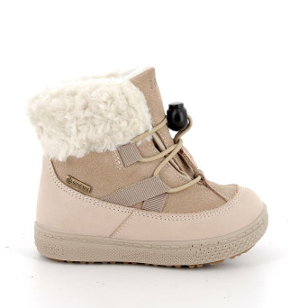 Stivaletti gore-tex da bambina beige con elastico Stivaletti gore-tex da bambina beige con elastico