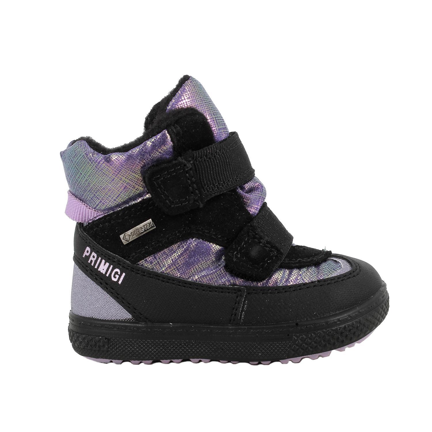 M&#xC4;DCHEN&#x20;GORE-TEX&#x20;STIEFELETTEN&#x20;VIOLETT&#x20;UND&#x20;SCHWARZ&#x20;MIT&#x20;VELCRO