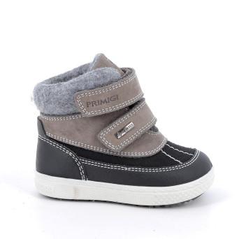 Botines con gore-tex para niño gris y negro con velcro Botines con gore-tex para niño gris y negro con velcro