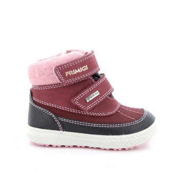 Scarponcini gore-tex da bambina bordò con strap Scarponcini gore-tex da bambina bordò con strap