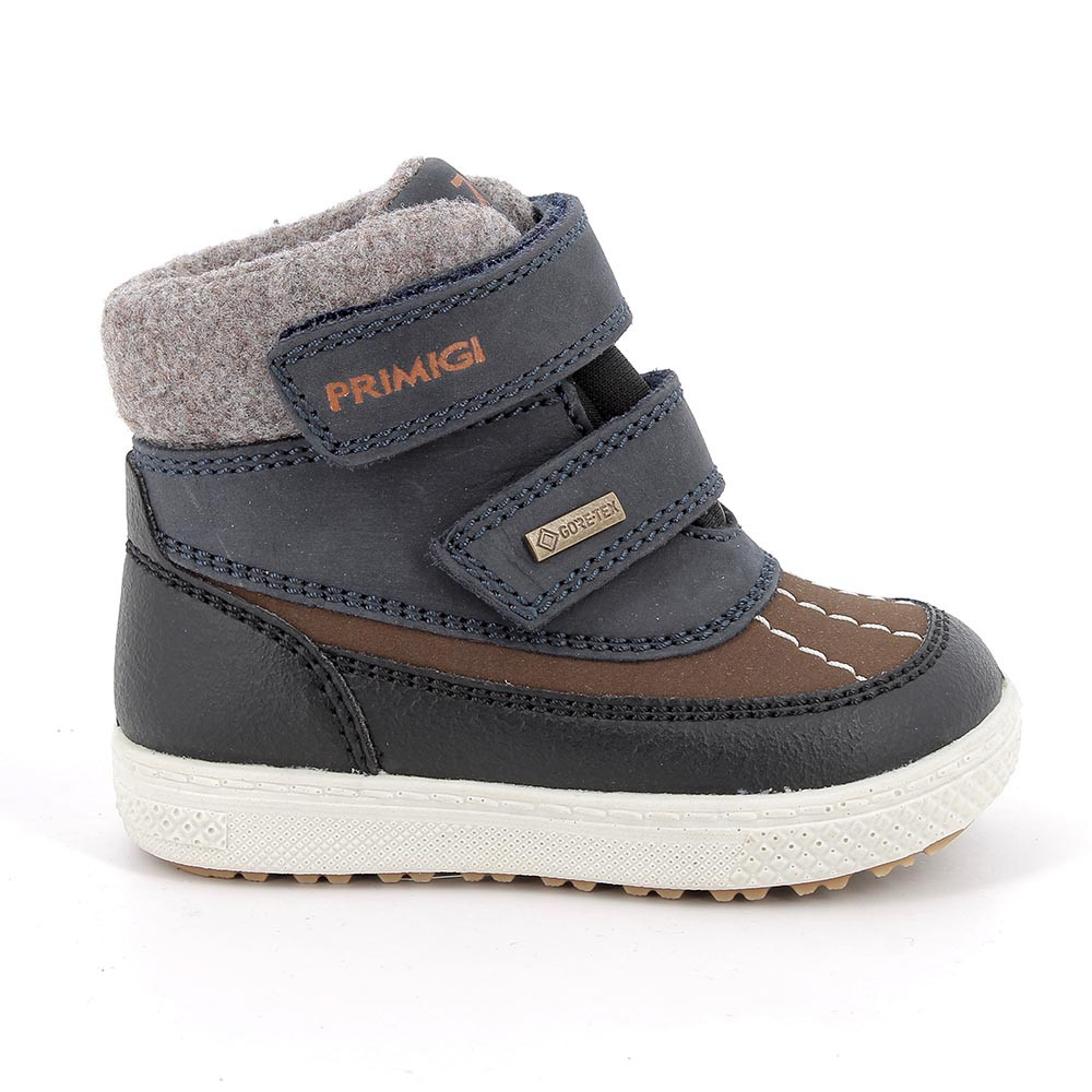 Scarponcini&#x20;gore-tex&#x20;da&#x20;bambino&#x20;blu&#x20;e&#x20;marrone&#x20;con&#x20;strap