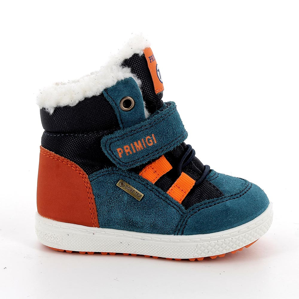 Scarponcini gore-tex da bambino blu con strap