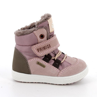 Scarponcini gore-tex da bambina rosa con strap Scarponcini gore-tex da bambina rosa con strap