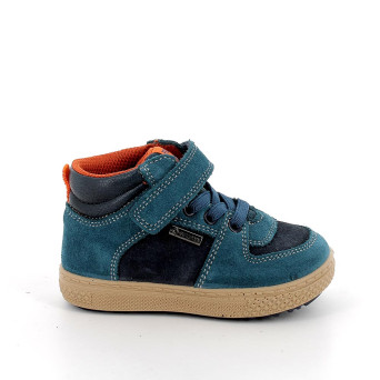 Zapato deportivo con gore-tex para niño azul con velcro Zapato deportivo con gore-tex para niño azul con velcro