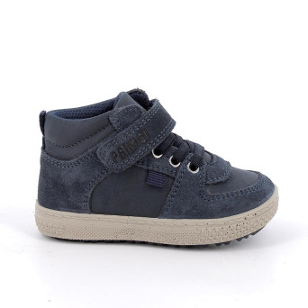 Sneakers da bambino blu con strap Sneakers da bambino blu con strap