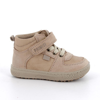 Sneakers da bambino beige con strap Sneakers da bambino beige con strap
