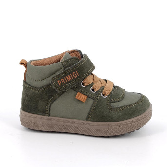 Sneakers da bambino verde con strap Sneakers da bambino verde con strap