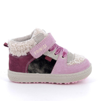 Sneaker pour fille rose avec velcro Sneaker pour fille rose avec velcro